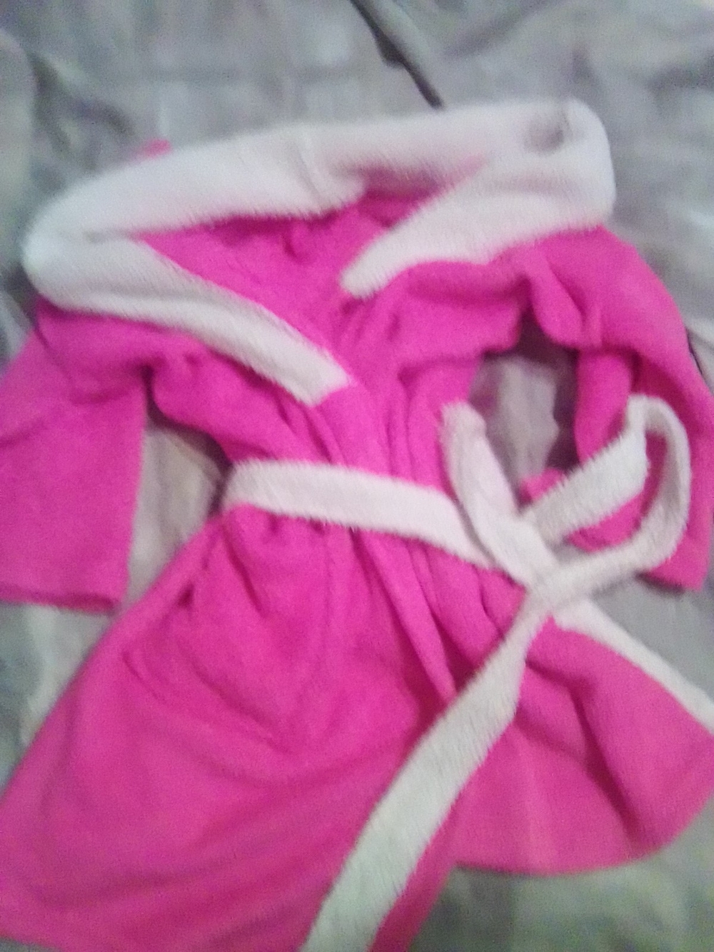 Target Pink Hooded Bathrobe with Cream Trim